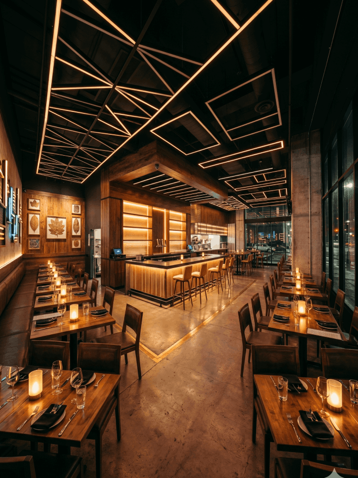 restaurant led